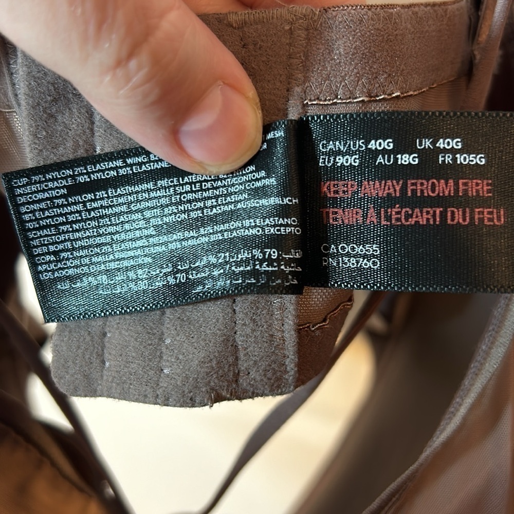 Ashley Graham Brown padded bra with underwire size 40 G - Picture 5 of 10